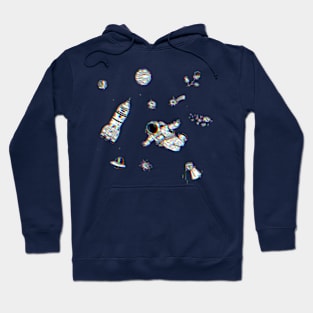 3D Space Icons Hoodie